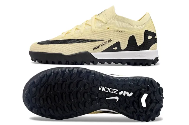Nike Mercurial Vapor Bege Preto Low-Cut Synthetic Upper Turf Sapatos de Futebol 19