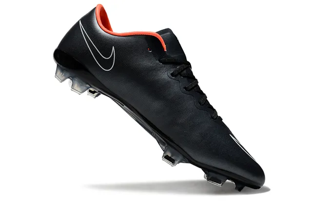 Nike Mercurial Vapor Chaussures de football à crampons pour sol ferme Noir Orange Argent 2