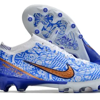 Nike Mercurial Vapor تصميم فني بخطوط زرقاء أرض صلبة أحذية كرة القدم