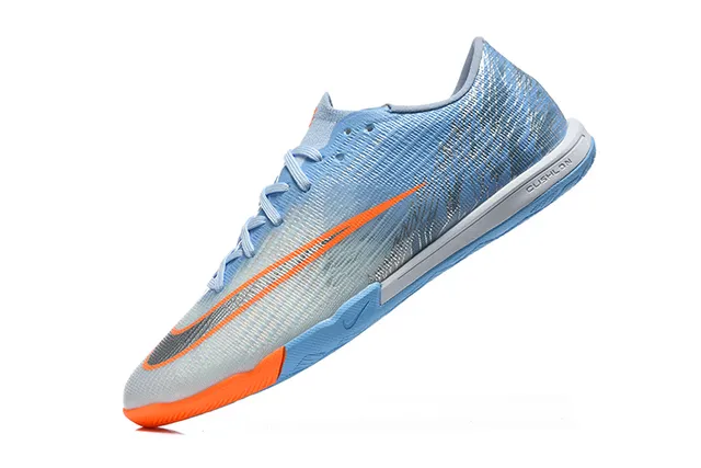 Nike Mercurial Vapor নীল কমলা লো-কাট সিন্থেটিক আপার গ্রেডিয়েন্ট টেক্সচার ইন্ডোর সকার শু 4