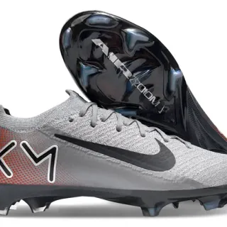 Nike Mercurial Vapor Gris Rouge Low-Cut Flyknit Upper Gradient Heel Firm-Ground Chaussures de Football