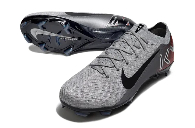 Nike Mercurial Vapor Gris Rouge Low-Cut Flyknit Upper Gradient Heel Firm-Ground Chaussures de Football 5