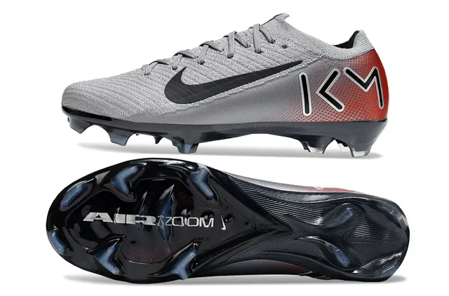 Nike Mercurial Vapor Gris Rouge Low-Cut Flyknit Upper Gradient Heel Firm-Ground Chaussures de Football 7