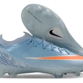 Nike Mercurial Vapor Bleu clair orange Chaussures de football pour terrain ferme