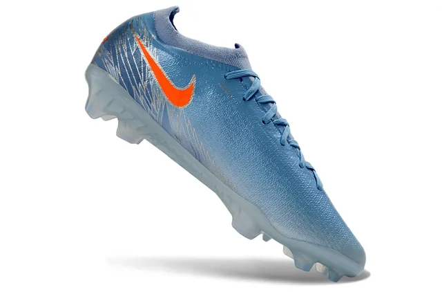 Nike Mercurial Vapor Bleu clair orange Chaussures de football pour terrain ferme 2