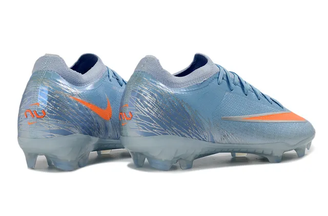 Nike Mercurial Vapor Bleu clair orange Chaussures de football pour terrain ferme 5