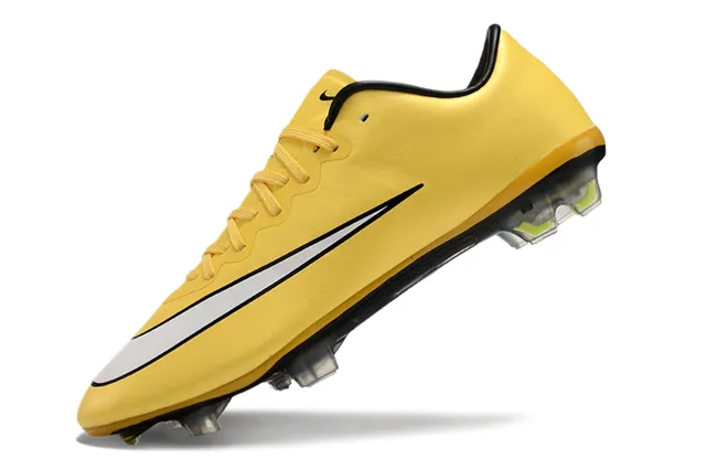 Nike Mercurial Vapor पीला काला दृढ़ मैदान फुटबॉल जूते 3