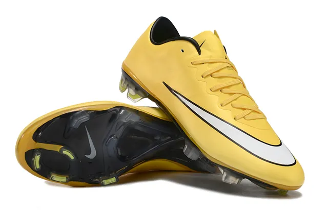 Nike Mercurial Vapor पीला काला दृढ़ मैदान फुटबॉल जूते 4
