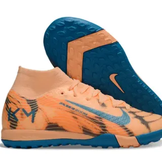 Nike橙蓝针织鞋面袜套领草地足球鞋
