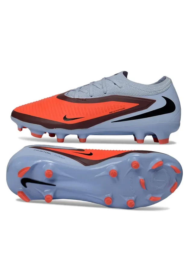 Nike Phantom GT 蓝橙 低帮针织鞋面 钉地足球鞋 2