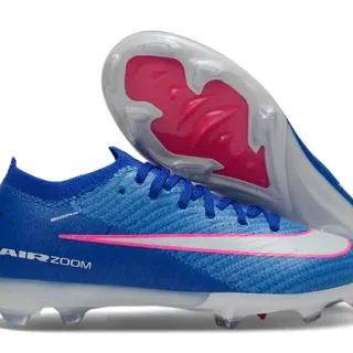 Nike Phantom GT Haut tricoté bleu rose coupe basse collet chaussette terrain ferme chaussures de football