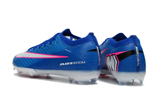 Nike Phantom GT Parte superior de tricô azul rosa baixa gola de meias superfície firme sapatos de futebol 4