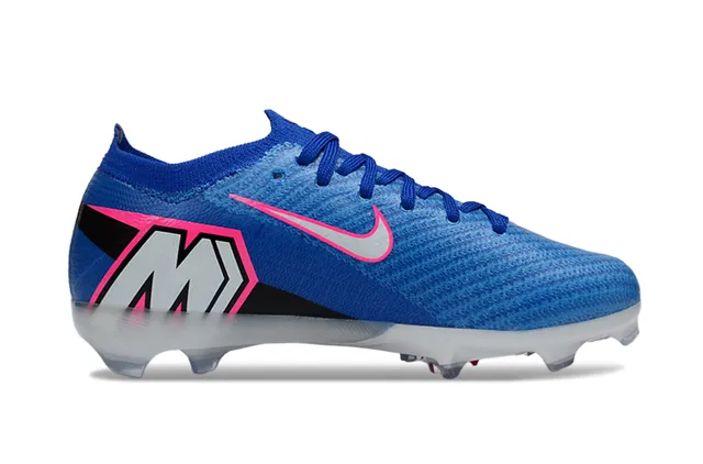 Nike Phantom GT Parte superior de tricô azul rosa baixa gola de meias superfície firme sapatos de futebol 5