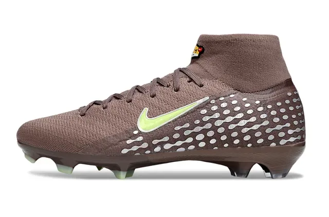 Chuteiras de futebol Nike Phantom GT Marrom e Verde Lima para gramado firme 7