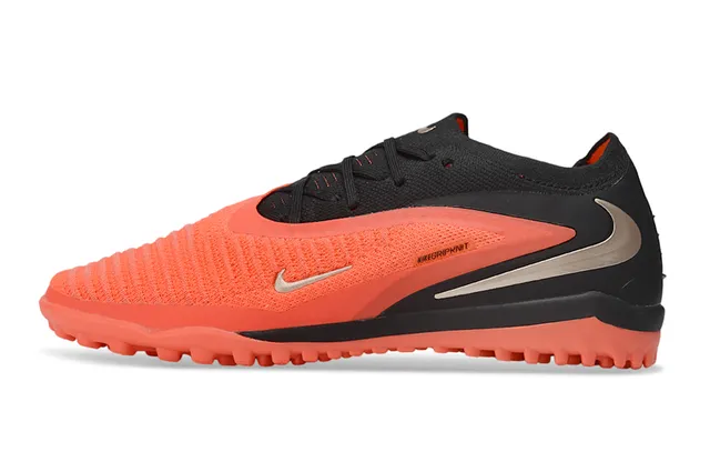 Nike Phantom GT Orange Black Knit Upper Asymmetric Lacing Turf Soccer Shoes 7