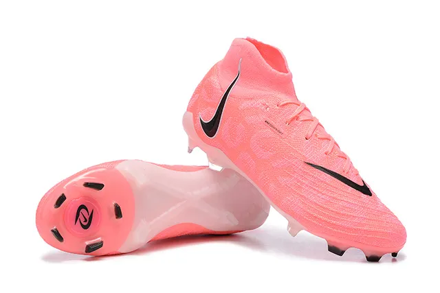 Nike Phantom GT Pink Black 高切针织鞋面 纹理合成覆盖 Firm-Ground 足球鞋 6