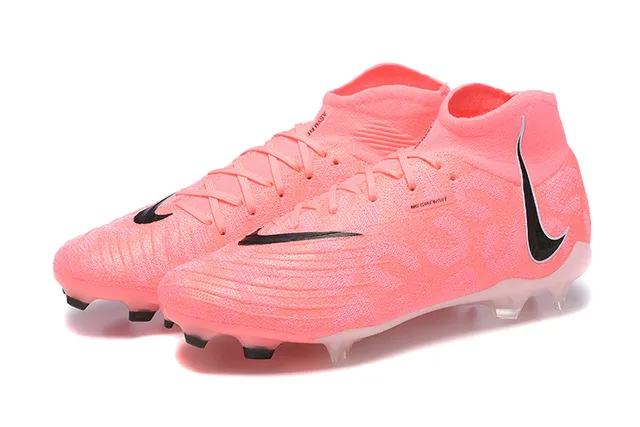 Nike Phantom GT Pink Black 高切针织鞋面 纹理合成覆盖 Firm-Ground 足球鞋 8
