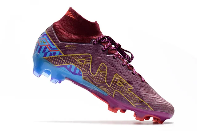Nike Phantom GT বেগুনি নীল হাই-কাট সক-ফিট কলার ট্রান্সলুসেন্ট সোল ফার্ম-গ্রাউন্ড সকার শোজ 3