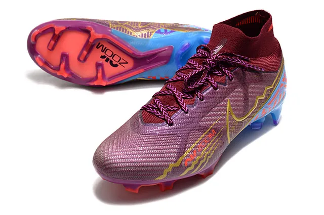 Nike Phantom GT বেগুনি নীল হাই-কাট সক-ফিট কলার ট্রান্সলুসেন্ট সোল ফার্ম-গ্রাউন্ড সকার শোজ 6