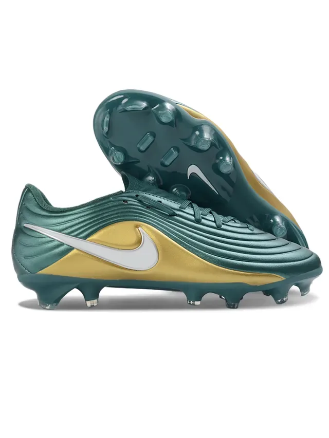 Nike Phantom GT Blanco y Azul Textura Ribeteada en Forefoot Cordones Asimétricos Botas de Fútbol para Césped Firme 4