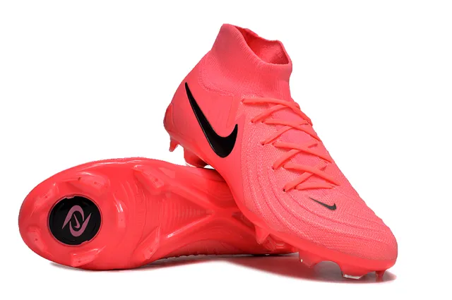 Nike গোলাপি কালো হাই-কাট নিট কলার টেক্সচার্ড সিন্থেটিক ফোরফুট কেজ ফার্ম-গ্রাউন্ড সকার জুতা 3