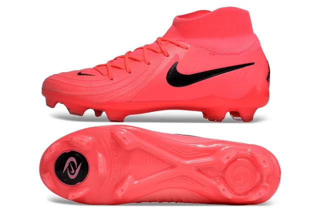Nike গোলাপি কালো হাই-কাট নিট কলার টেক্সচার্ড সিন্থেটিক ফোরফুট কেজ ফার্ম-গ্রাউন্ড সকার জুতা 5