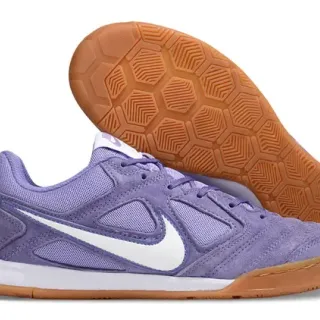 Nike Purple Brown Low-Top Suede-Mesh Upper Sneakers