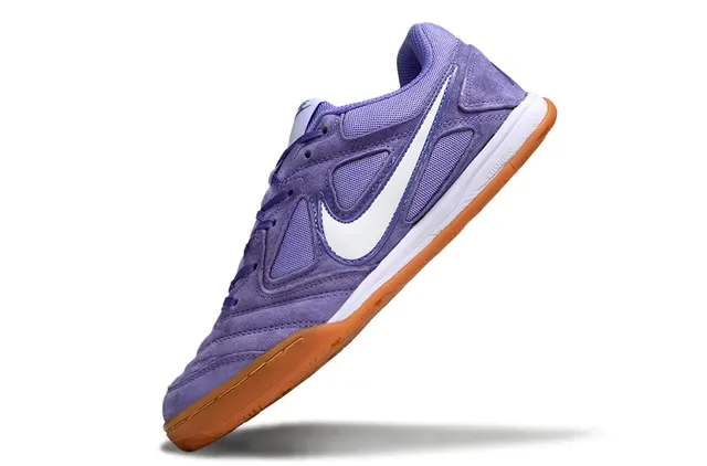Nike Purple Brown Low-Top Suede-Mesh Upper Sneakers 2