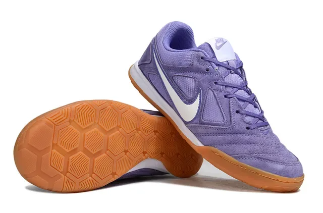 Nike Purple Brown Low-Top Suede-Mesh Upper Sneakers 3