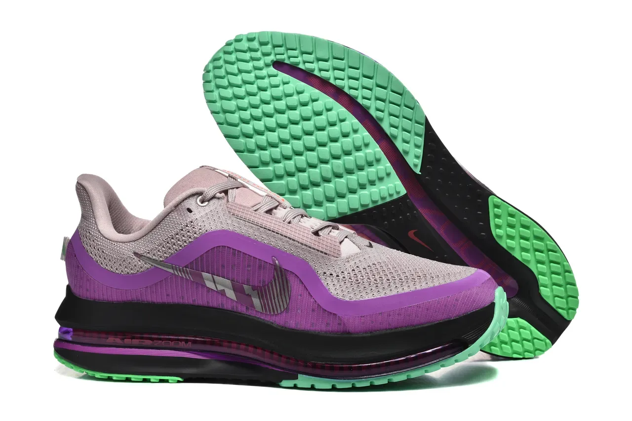 Nike बैंगनी भूरा Engineered Knit Upper Visible Air Zoom Unit रनिंग शूज़ 4