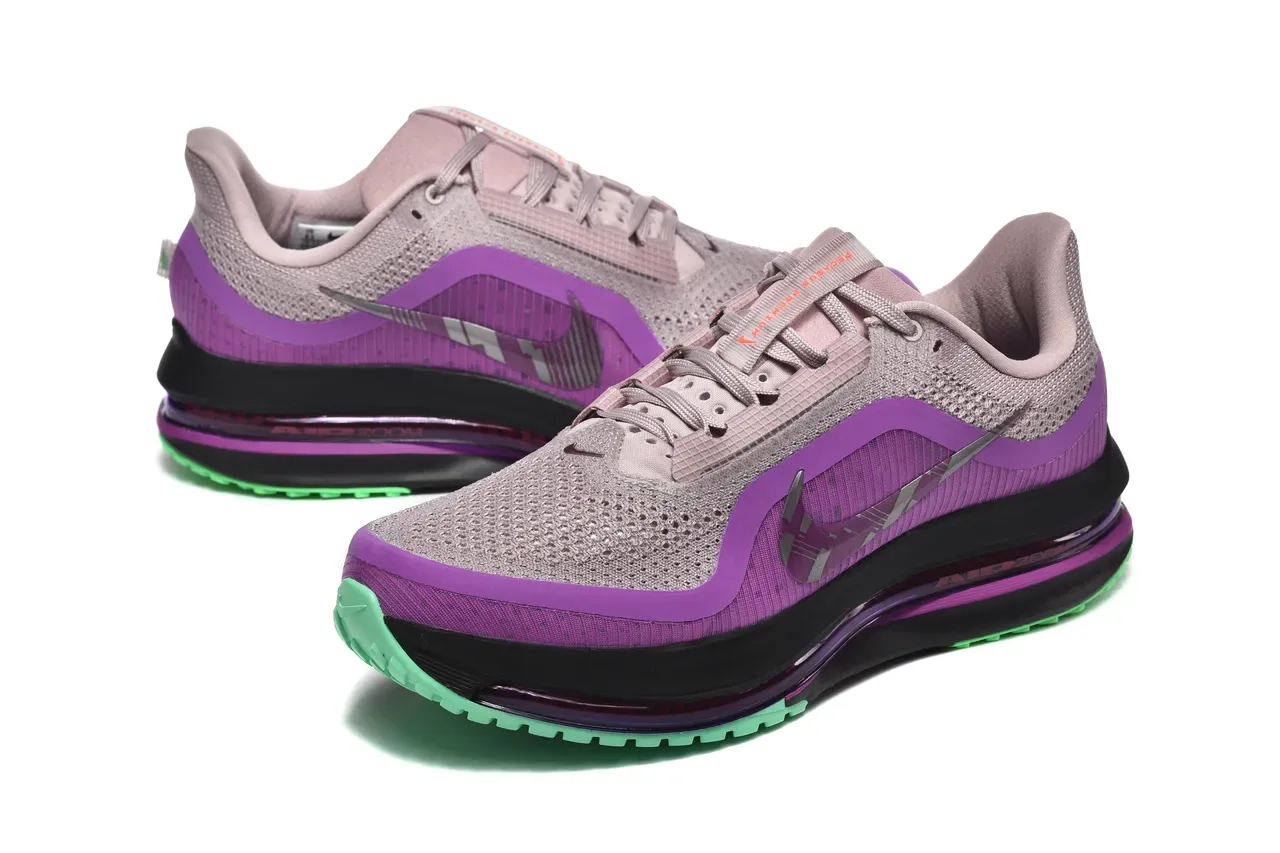 Nike बैंगनी भूरा Engineered Knit Upper Visible Air Zoom Unit रनिंग शूज़ 5