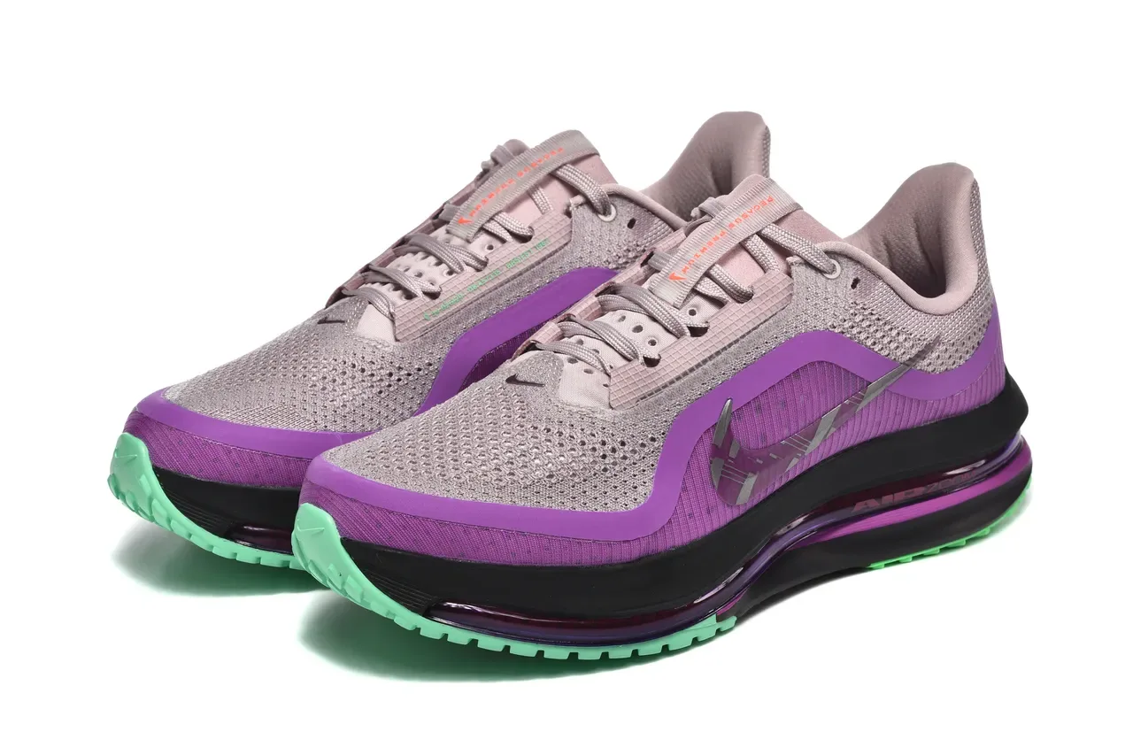 Nike बैंगनी भूरा Engineered Knit Upper Visible Air Zoom Unit रनिंग शूज़ 6