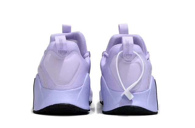 Nike Purple White Knit Upper Sculpted Grooved Midsole Lifestyle Sneakers 4