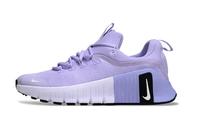 Nike Purple White Knit Upper Sculpted Grooved Midsole Lifestyle Sneakers 6