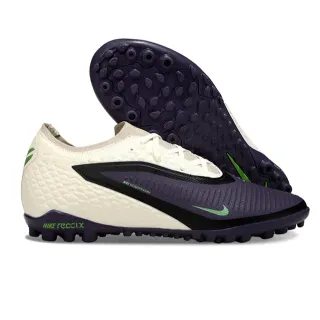 Nike Purple White Low-Cut Synthetic Upper Textured Forefoot Artificial-Grass Soccer Shoes
