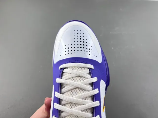 Nike Chaussures de Basketball Low Top Violet Blanc Construction Superposition Synthétique 5