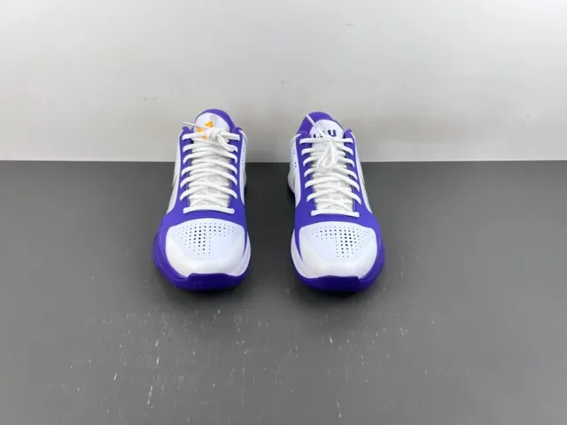 Nike Chaussures de Basketball Low Top Violet Blanc Construction Superposition Synthétique 10