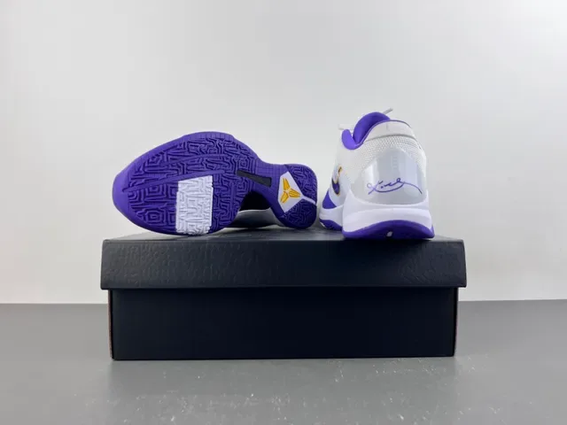 Nike Chaussures de Basketball Low Top Violet Blanc Construction Superposition Synthétique 15