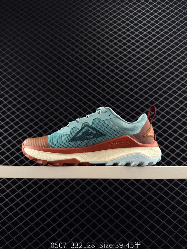 Nike React Wildhorse 8 Teal and Terracotta Trail Running Shoes 5