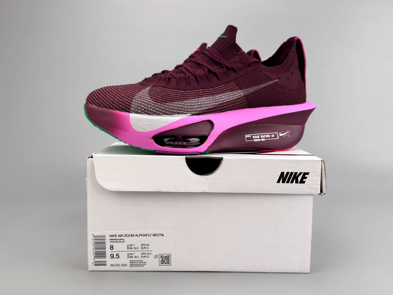 Nike Road Racing AF Burgundy Pink Zapatillas de running 2