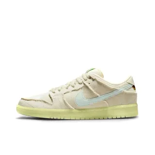 Nike SB Dunk Low भूरा हरा कैनवास अपर डिकंस्ट्रक्टेड स्टिचिंग स्केटबोर्ड जूते