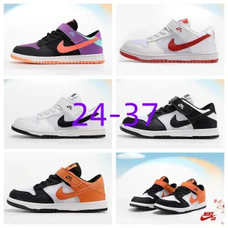 नाइके SB Dunk Low काली बैंगनी नारंगी स्केटबोर्ड जूते