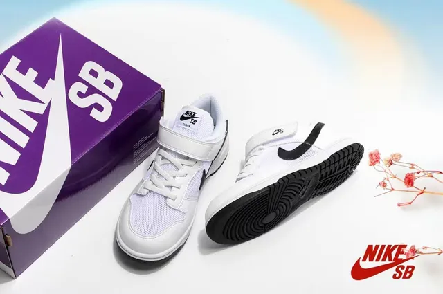 Nike SB Dunk Low Black Purple Orange Skateboard Shoes 12