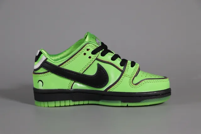Nike SB Dunk Low Neon Green Black Skateboard Shoes 12