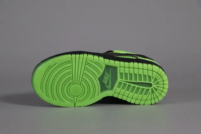 Nike SB Dunk Low Neon Green Black Skateboard Shoes 13