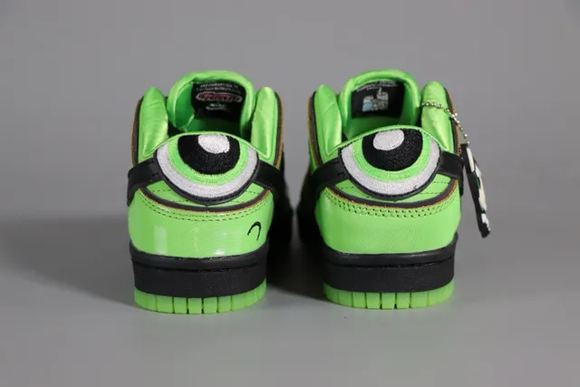 Nike SB Dunk Low Neon Green Black Skateboard Shoes 14