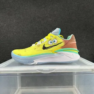 Nike SpongeBob पीला बहुरंगी लो टॉप सिल्हूट कैरेक्टर ग्राफिक प्रिंट बास्केटबॉल जूते