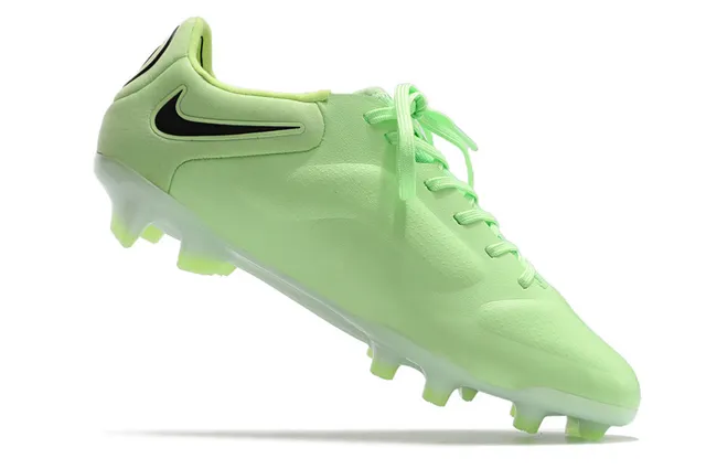 Nike Tiempo Gold Black Metallic Synthetic Upper Perforated Texture Firm-Ground Soccer Shoes 2