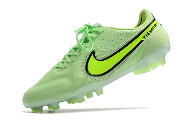 Nike Tiempo Gold Black Metallic Synthetic Upper Perforated Texture Firm-Ground Soccer Shoes 3