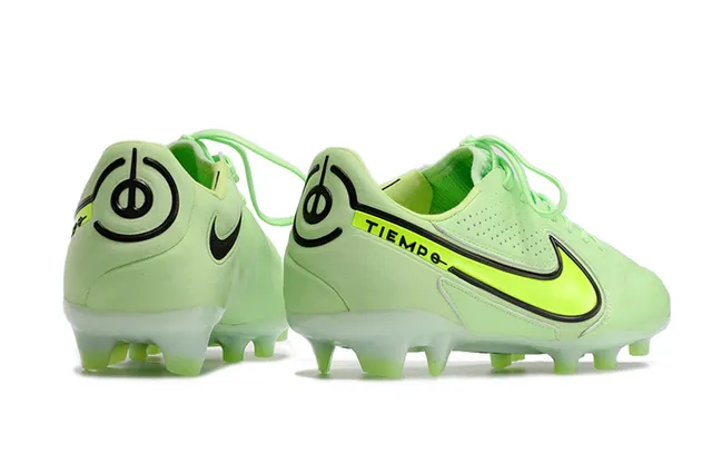 Nike Tiempo Gold Black Metallic Synthetic Upper Perforated Texture Firm-Ground Soccer Shoes 5